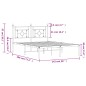 vidaXL Estructura de cama con cabecero metal negro 135x190 cm vidaXL Estructura de cama con cabecero metal negro 135x190 cm