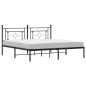 vidaXL Estructura de cama con cabecero metal negro 183x213 cm vidaXL Estructura de cama con cabecero metal negro 183x213 cm