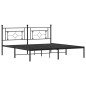 vidaXL Estructura de cama con cabecero metal negro 183x213 cm vidaXL Estructura de cama con cabecero metal negro 183x213 cm