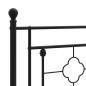 vidaXL Estructura de cama con cabecero metal negro 183x213 cm vidaXL Estructura de cama con cabecero metal negro 183x213 cm