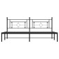 vidaXL Estructura de cama con cabecero metal negro 200x200 cm vidaXL Estructura de cama con cabecero metal negro 200x200 cm