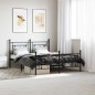 vidaXL Estructura de cama cabecero y pie de cama metal negro 150x200cm vidaXL Estructura de cama cabecero y pie de cama metal negro 150x200cm