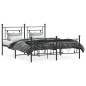 vidaXL Estructura de cama cabecero y pie de cama metal negro 150x200cm vidaXL Estructura de cama cabecero y pie de cama metal negro 150x200cm
