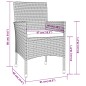vidaXL Set de muebles jardín 5 pzas con cojines ratán sintético negro vidaXL Set de muebles jardín 5 pzas con cojines ratán sintético negro