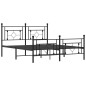 vidaXL Estructura de cama cabecero y pie de cama metal negro 150x200cm vidaXL Estructura de cama cabecero y pie de cama metal negro 150x200cm