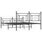 vidaXL Estructura de cama cabecero y pie de cama metal negro 150x200cm vidaXL Estructura de cama cabecero y pie de cama metal negro 150x200cm
