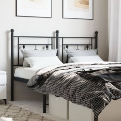 vidaXL Cabecero de metal negro 135 cm