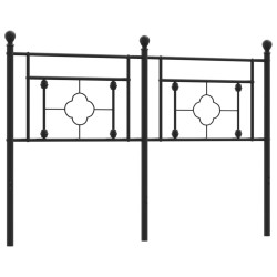 vidaXL Cabecero de metal negro 135 cm