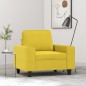 vidaXL Sillón de tela amarillo claro 60 cm vidaXL Sillón de tela amarillo claro 60 cm