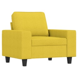 vidaXL Sillón de tela amarillo claro 60 cm