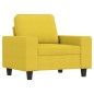 vidaXL Sillón de tela amarillo claro 60 cm vidaXL Sillón de tela amarillo claro 60 cm