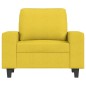 vidaXL Sillón de tela amarillo claro 60 cm vidaXL Sillón de tela amarillo claro 60 cm