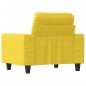 vidaXL Sillón de tela amarillo claro 60 cm vidaXL Sillón de tela amarillo claro 60 cm