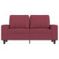 vidaXL Sofá de 2 plazas de tela rojo tinto 120 cm vidaXL Sofá de 2 plazas de tela rojo tinto 120 cm