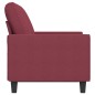 vidaXL Sofá de 2 plazas de tela rojo tinto 120 cm vidaXL Sofá de 2 plazas de tela rojo tinto 120 cm