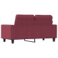 vidaXL Sofá de 2 plazas de tela rojo tinto 120 cm vidaXL Sofá de 2 plazas de tela rojo tinto 120 cm