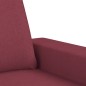 vidaXL Sofá de 2 plazas de tela rojo tinto 120 cm vidaXL Sofá de 2 plazas de tela rojo tinto 120 cm