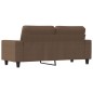 vidaXL Sofá de 2 plazas de tela marrón 140 cm vidaXL Sofá de 2 plazas de tela marrón 140 cm