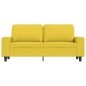 vidaXL Sofá de 2 plazas de tela amarillo claro 140 cm vidaXL Sofá de 2 plazas de tela amarillo claro 140 cm