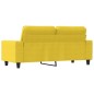 vidaXL Sofá de 2 plazas de tela amarillo claro 140 cm vidaXL Sofá de 2 plazas de tela amarillo claro 140 cm