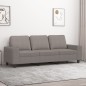 vidaXL Sofá de 3 plazas de tela gris taupe 180 cm vidaXL Sofá de 3 plazas de tela gris taupe 180 cm