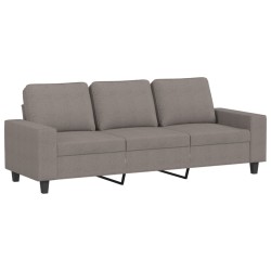 vidaXL Sofá de 3 plazas de tela gris taupe 180 cm