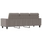 vidaXL Sofá de 3 plazas de tela gris taupe 180 cm vidaXL Sofá de 3 plazas de tela gris taupe 180 cm