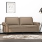 vidaXL Sofá de 2 plazas de cuero sintético color capuchino 140 cm vidaXL Sofá de 2 plazas de cuero sintético color capuchino 140 cm