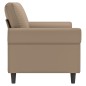 vidaXL Sofá de 2 plazas de cuero sintético color capuchino 140 cm vidaXL Sofá de 2 plazas de cuero sintético color capuchino 140 cm