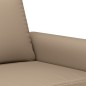 vidaXL Sofá de 2 plazas de cuero sintético color capuchino 140 cm vidaXL Sofá de 2 plazas de cuero sintético color capuchino 140 cm