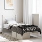 vidaXL Estructura de cama de metal con cabecero blanco 75x190 cm vidaXL Estructura de cama de metal con cabecero blanco 75x190 cm