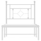 vidaXL Estructura de cama de metal con cabecero blanco 75x190 cm vidaXL Estructura de cama de metal con cabecero blanco 75x190 cm