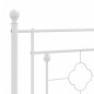 vidaXL Estructura de cama de metal con cabecero blanco 75x190 cm vidaXL Estructura de cama de metal con cabecero blanco 75x190 cm