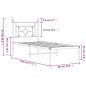 vidaXL Estructura de cama de metal con cabecero blanco 75x190 cm vidaXL Estructura de cama de metal con cabecero blanco 75x190 cm