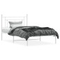 vidaXL Estructura de cama de metal con cabecero blanco 107x203 cm vidaXL Estructura de cama de metal con cabecero blanco 107x203 cm