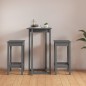 vidaXL Set de bar 3 piezas madera maciza de pino gris vidaXL Set de bar 3 piezas madera maciza de pino gris