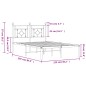 vidaXL Estructura de cama de metal con cabecero blanca 120x200 cm