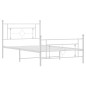 vidaXL Estructura cama metal con cabecero y pie cama blanca 107x203 cm