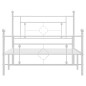 vidaXL Estructura cama metal con cabecero y pie cama blanca 107x203 cm