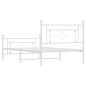 vidaXL Estructura cama metal con cabecero y pie cama blanca 107x203 cm