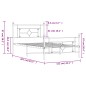 vidaXL Estructura cama metal con cabecero y pie cama blanca 107x203 cm