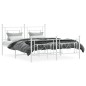 vidaXL Estructura cama metal con cabecero y estribo blanco 160x200 cm