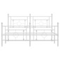 vidaXL Estructura cama metal con cabecero y estribo blanco 160x200 cm