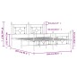 vidaXL Estructura cama metal con cabecero y estribo blanco 160x200 cm
