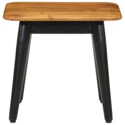 vidaXL Mesa de centro hierro y madera maciza de mango 45x45x40 cm
