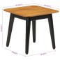 vidaXL Mesa de centro hierro y madera maciza de mango 45x45x40 cm vidaXL Mesa de centro hierro y madera maciza de mango 45x45x40 cm