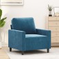 vidaXL Sillón de terciopelo azul 60 cm vidaXL Sillón de terciopelo azul 60 cm