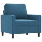 vidaXL Sillón de terciopelo azul 60 cm vidaXL Sillón de terciopelo azul 60 cm