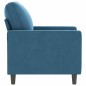 vidaXL Sillón de terciopelo azul 60 cm vidaXL Sillón de terciopelo azul 60 cm