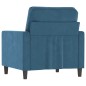 vidaXL Sillón de terciopelo azul 60 cm vidaXL Sillón de terciopelo azul 60 cm